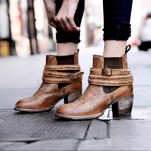 Bed | Stu Lorn Rustic Leather Ankle Boot 6.5 New - Picture 1 of 8